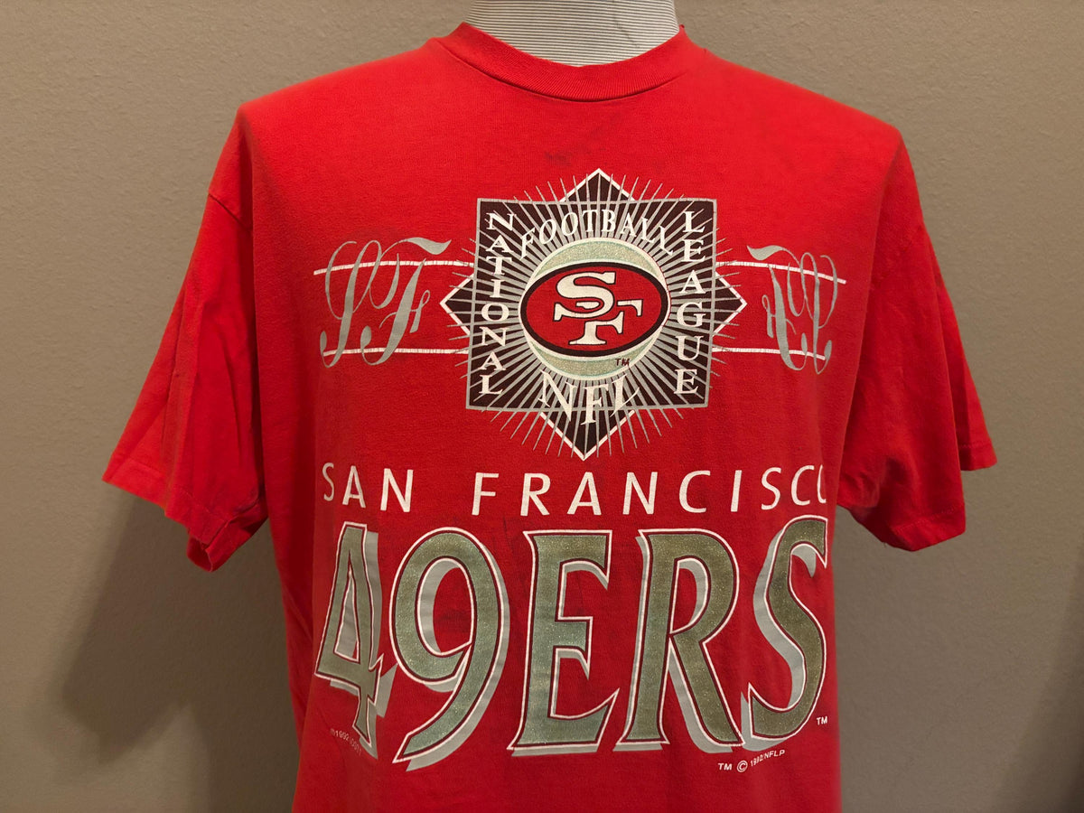 Vintage 90s San Francisco 49ers NFL Football 1992 Tshirt XL Graphic Tee – Soft Feel · Great Gift For Fans