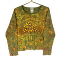Vintage Autumn Beauty Long Sleeve Shirt Women39s 2XL Green 90s Graphic Tee – Aesthetic Look · Must-Have Style
