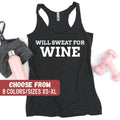 Wine Tank Top Funny Gym Tank Top Workout Tank Top Wine Lover Gift Gift For Her Funny Tanks Will Sweat For Wine Women39s Racerback Tank Tank Top – Premium Graphic · Top Pick For Any Outfit