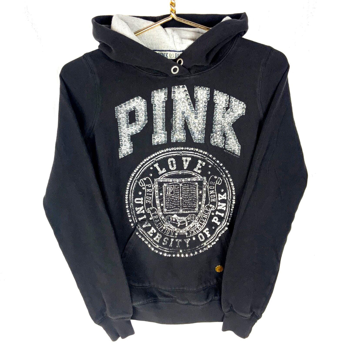 Victoria39s Secret Pink Women39s Sweatshirt Hoodie XS Black 2008 Bedazzled Hoodie – Bold Style · Perfect For Daily Wear