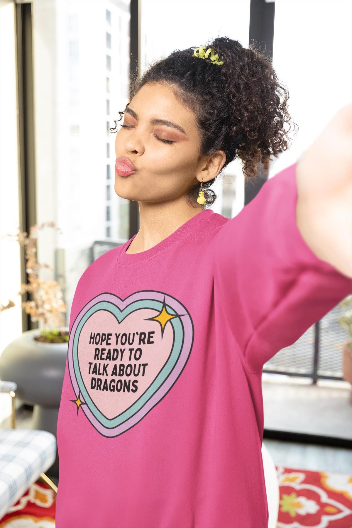 Fantasy Romance or Romantasy Reader Sweatshirt with Heart Cute Dragon Lover Shirt for Bookworm Who Loves Fantasy Novels Present for Reader Sweatshirt – Aesthetic Look · Perfect For Daily Wear