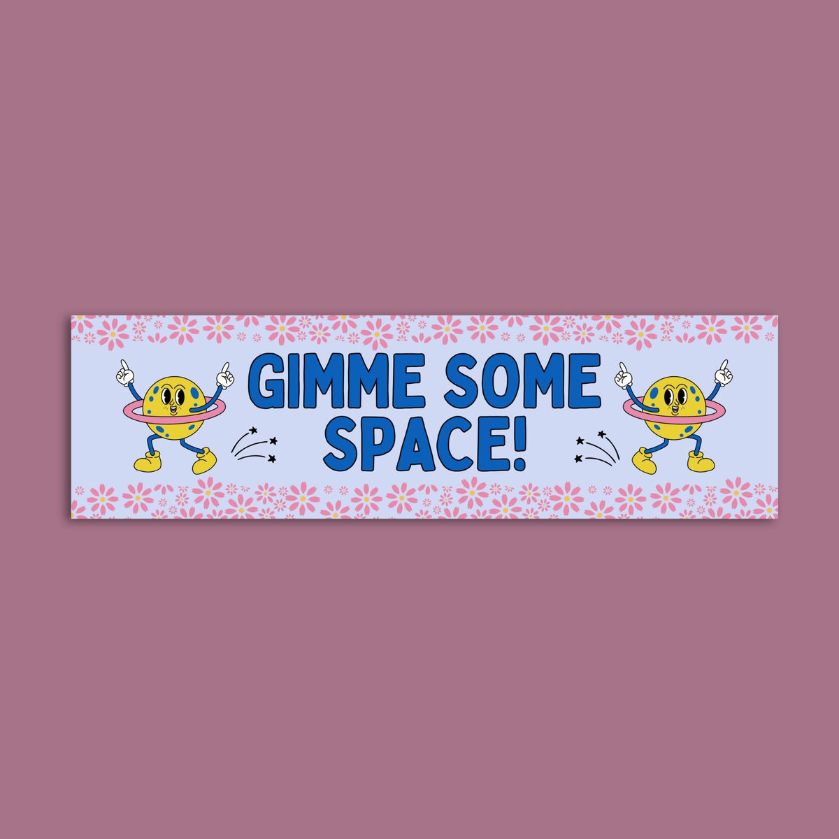 Gimme Some Space Funny Saying Bumper Sticker Science Teacher Gift Teacher Appreciation Science Major Present Science Lover Floral Sticker Graphic Tee – Everyday Comfort · High-Quality Print