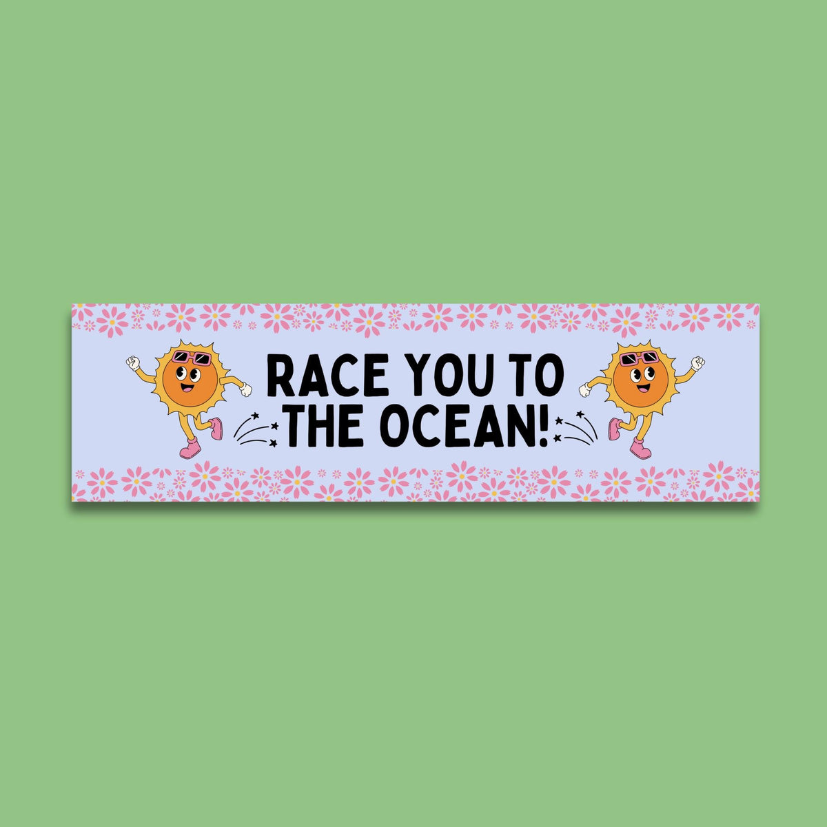 Race You to the Beach Funny Saying Bumper Sticker Friend or Mom Who Loves the Ocean Cute Beach Lover Sticker New Driver Birthday Gift Graphic Tee – Soft Feel · Trending Graphic Apparel