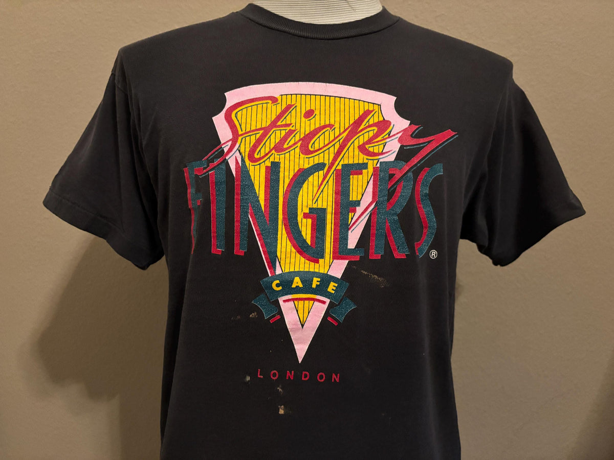Vintage 8039s Sticky Fingers Cafe London United Kingdom Europe Tshirt L Graphic Tee – Fan Favorite · Top Pick For Any Outfit