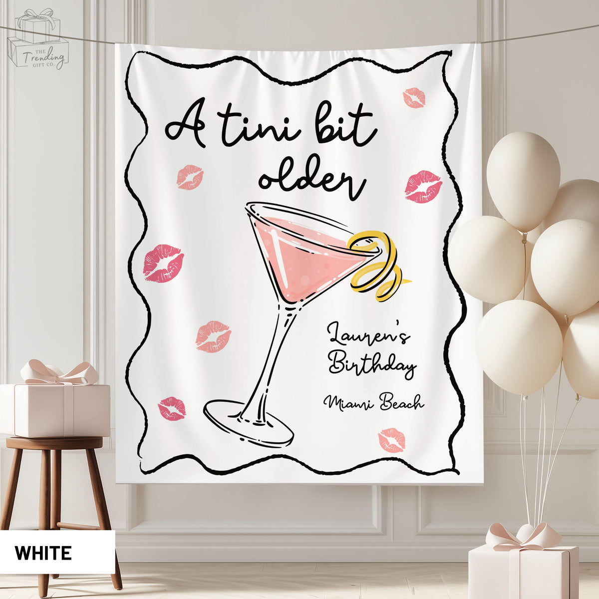 A Tini Bit Older Birthday Welcome Sign 30th Birthday Martini Theme 21st Birthday Party Banner Dirty Thirty Bday Decor Lips Photo Backdrop Graphic Tee – Soft Feel · Top Pick For Any Outfit