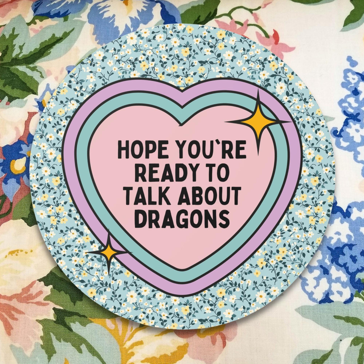 Fantasy Romance or Romantasy Reader Sticker with Heart Cute Dragon Lover Sticker for Bookworm Who Loves Fantasy Novels Present for Reader Graphic Tee – Everyday Comfort · High-Quality Print