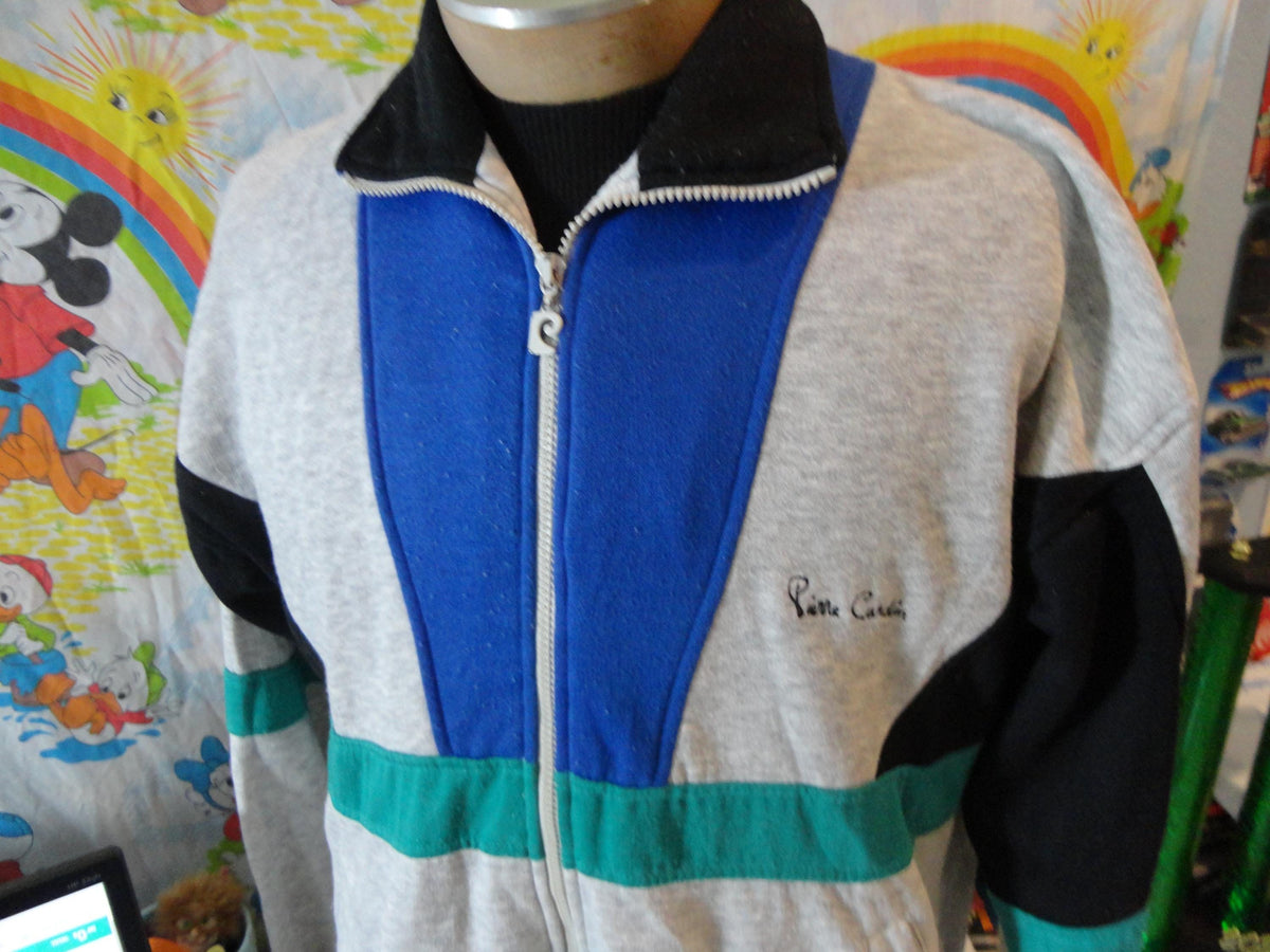 Vintage 8039s Pierre Cardin Gray Striped Zip Up Track Jacket Size M Graphic Tee – Easygoing Wear · High-Quality Print