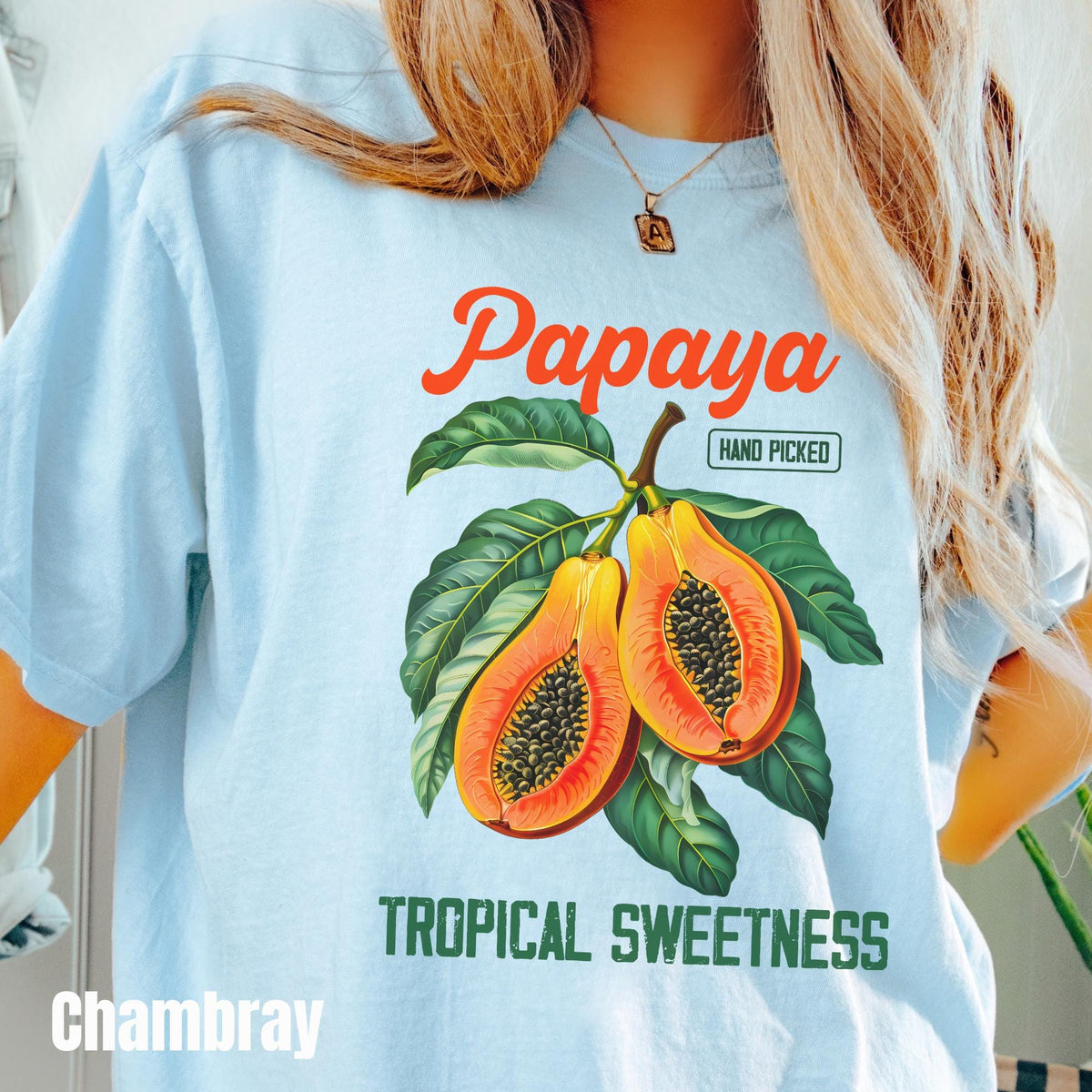 Retro Papaya Shirt Tropical Fruit Print Shirt Botanical Papaya Summer Fruit Shirt Farmers Market Shirt Island Life Shirt Graphic Tee – Bold Style · Great Gift For Fans
