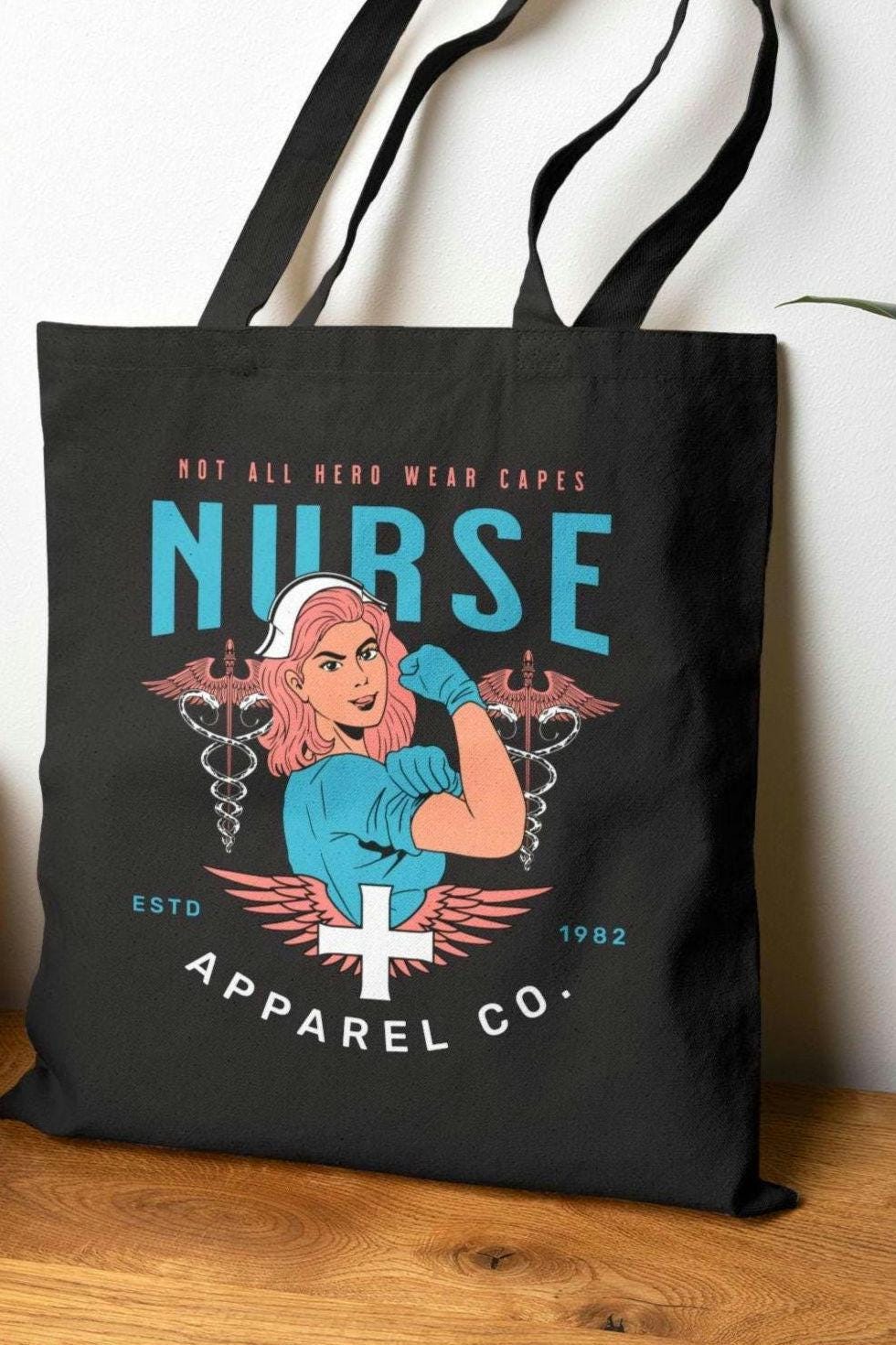 Nurse Tote Bag Healing Everyone Hope Giver Gift for Healthcare Workers Nursing Student Bag Motivational Canvas Bag Tote Bag – Feel-Good Design · Great Gift For Fans