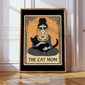 Cat Mom Tarot PosterWitchy Cat Lovers Wall ArtVintage Cat Art Print Skeleton Cat Mom GiftWitchy Cat ArtDark Academia Gothic Cat Print Graphic Tee – Premium Graphic · Great Gift For Fans