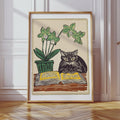 Cat Reading Book Wall Art Cat Lover Gift Funny Cat Print Unique Cat Poster Cat Mom Gift Vintage Cat Emerald Green PrintBlack Cat Art Graphic Tee – Bold Style · Great Gift For Fans