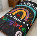 Rainbow Teacher Velveteen Plush Blanket Cozy Gift for Teachers Classroom Decor Kids Room Back to School Graphic Tee – Bold Style · Must-Have Style