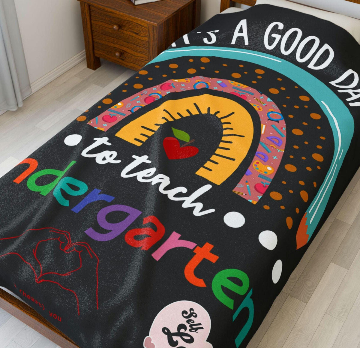 Rainbow Teacher Velveteen Plush Blanket Cozy Gift for Teachers Classroom Decor Kids Room Back to School Graphic Tee – Bold Style · Must-Have Style