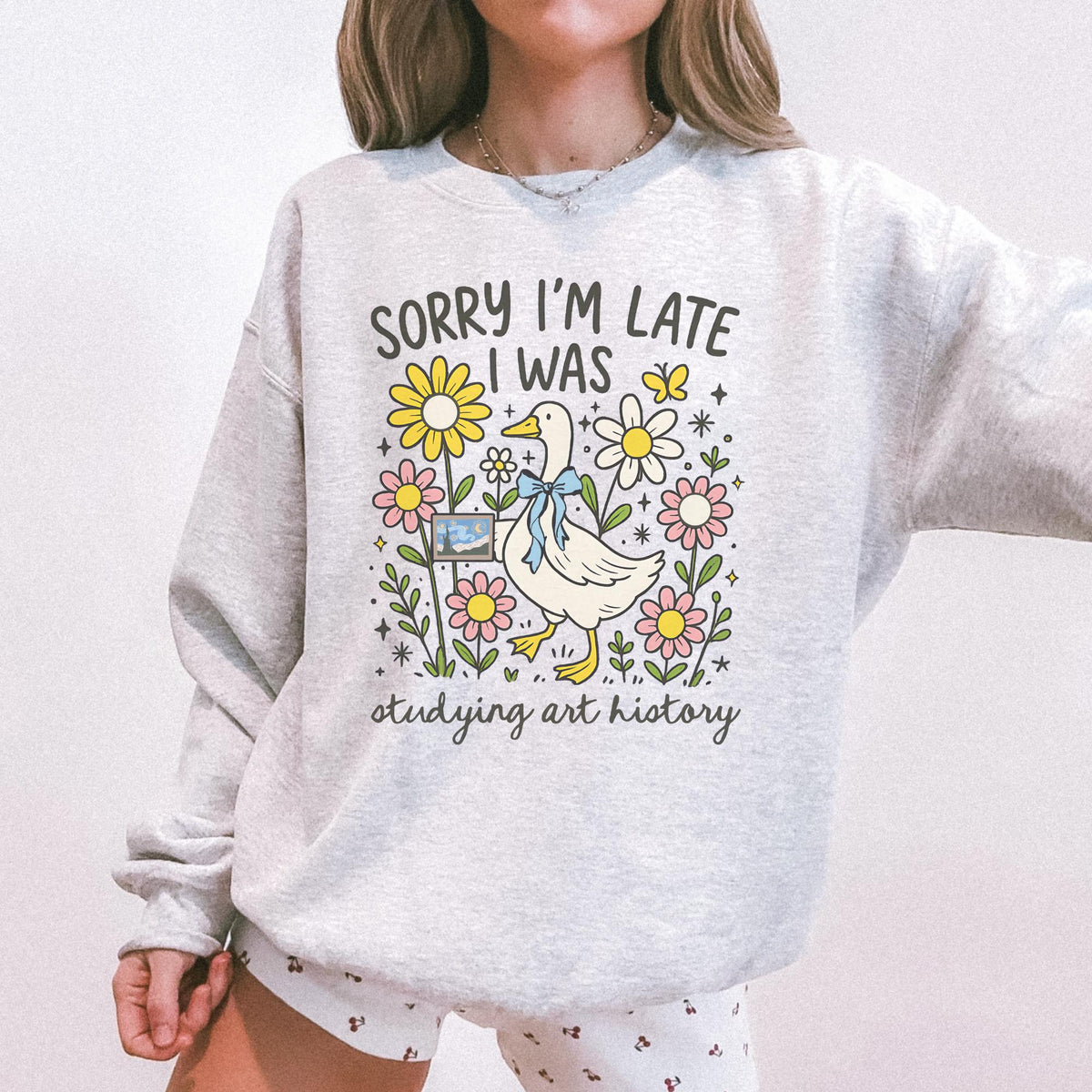 Art History Silly Goose Sweatshirt Vincent Van Gogh Paintings Funny Saying Humanities Major Crewneck Art History Professor Animal Lover Sweatshirt – Warm & Stylish · Top Pick For Any Outfit