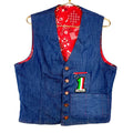Vintage 197039s Denim Vest Small Blue Bandana Lined Handmade Italia Patch Graphic Tee – Feel-Good Design · Top Pick For Any Outfit