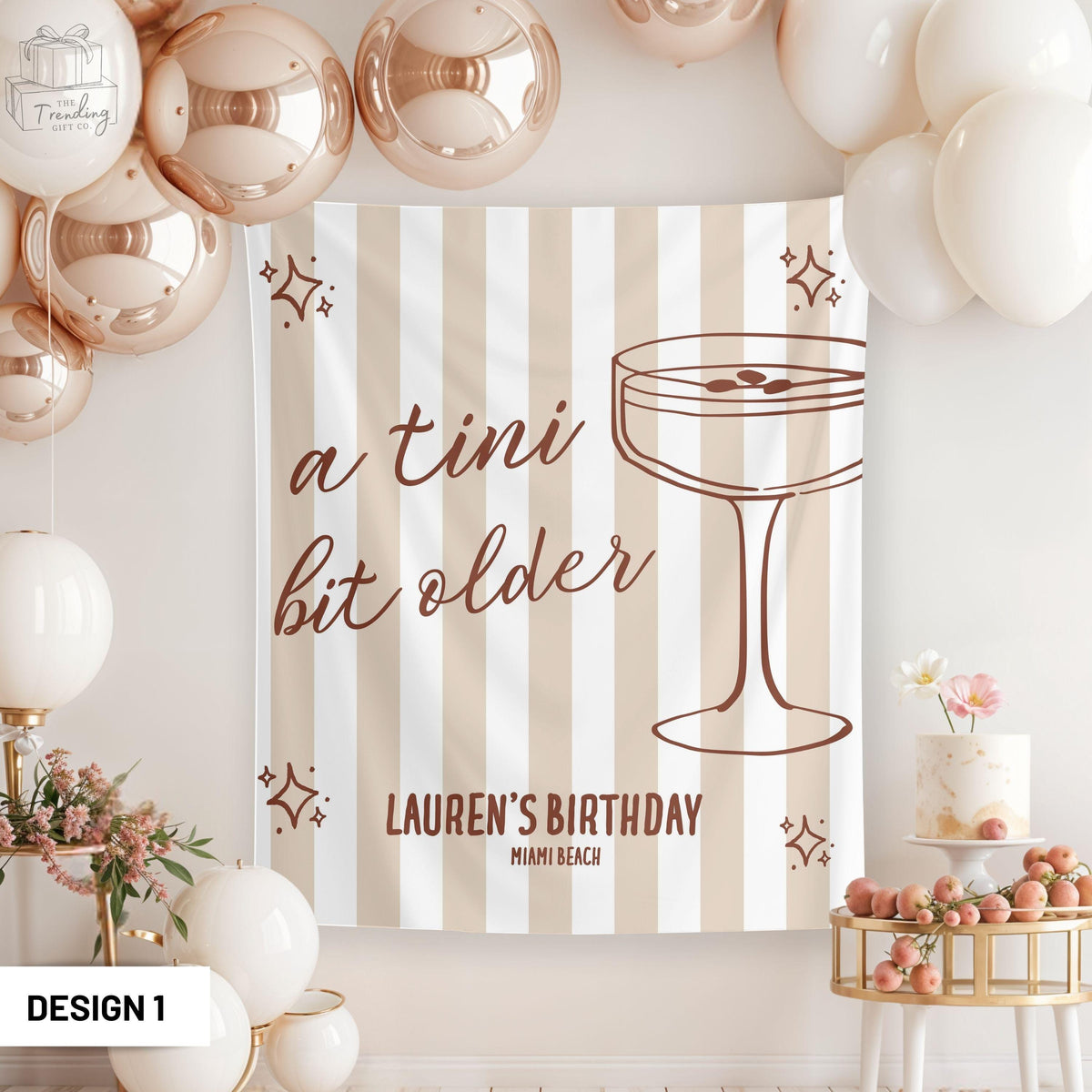 A Tini Bit Older Birthday Banner Espresso Martini Decor 21st Birthday Party Sign 30th Dirty Thirty Bday Tapestry Martini Photo Backdrop Graphic Tee – Soft Feel · Trending Graphic Apparel