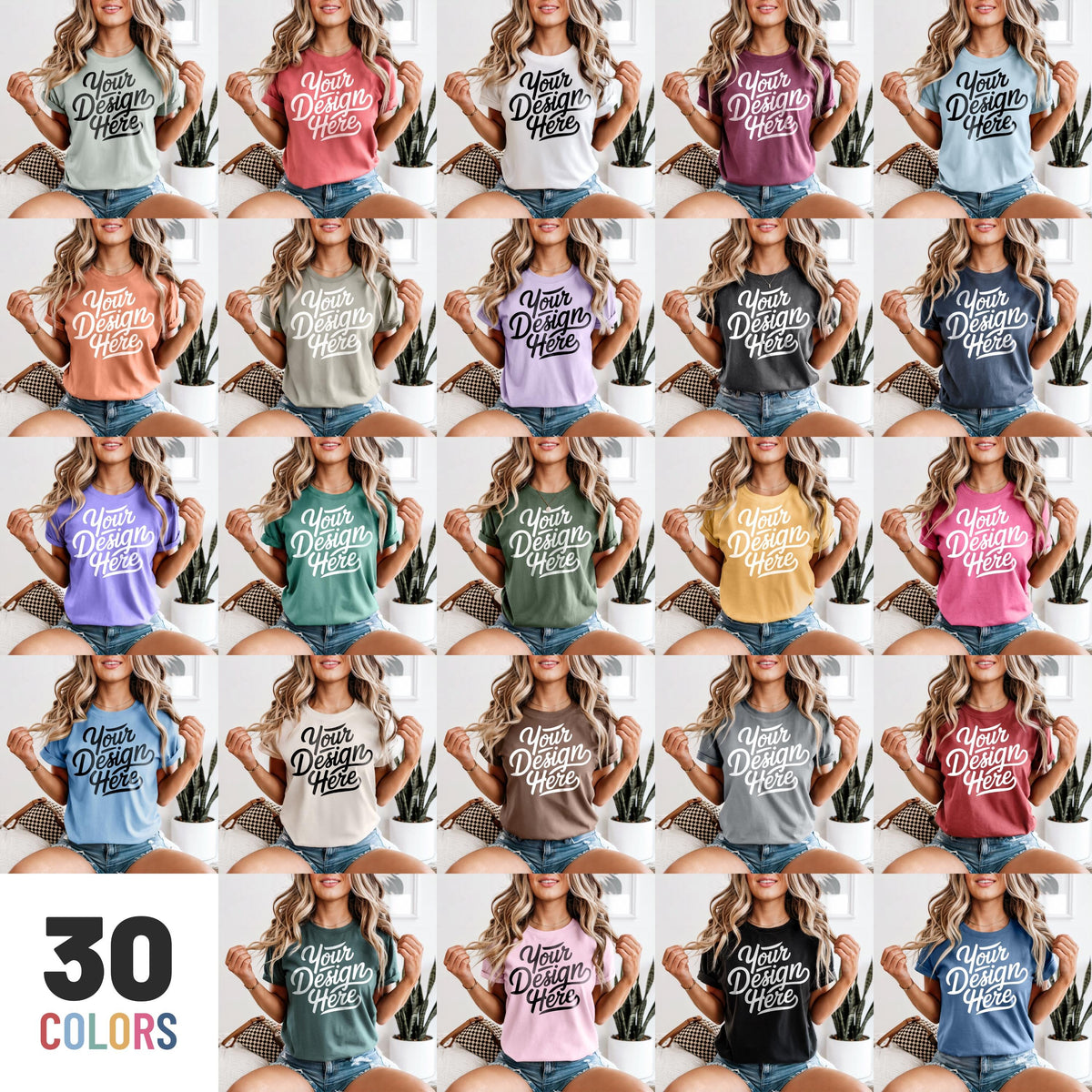 30 Colors 1717 Mockups TShirt Mockup Bundle 1717 Bundle POD Mockup Boho Aesthetic T Shirt CC Mockup Bundle Graphic Tee – Fan Favorite · Perfect For Daily Wear
