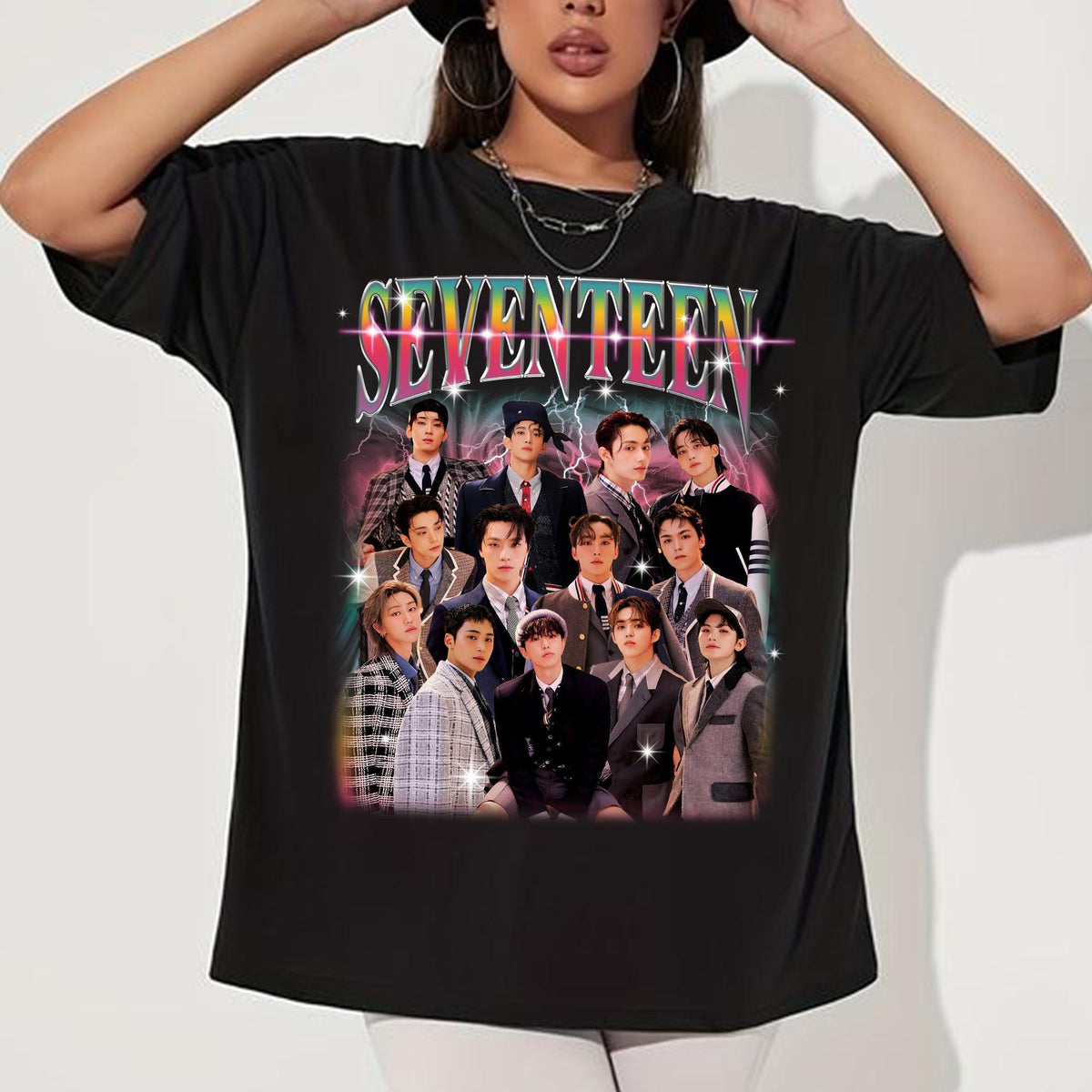 Retro Seventeen Kpop T shirt Seventeen 17 Is Right Here Album Shirt Seventeen Right Here World Tour Shirt Seventeen Members Nanatour Graphic Tee – Feel-Good Design · Trending Graphic Apparel