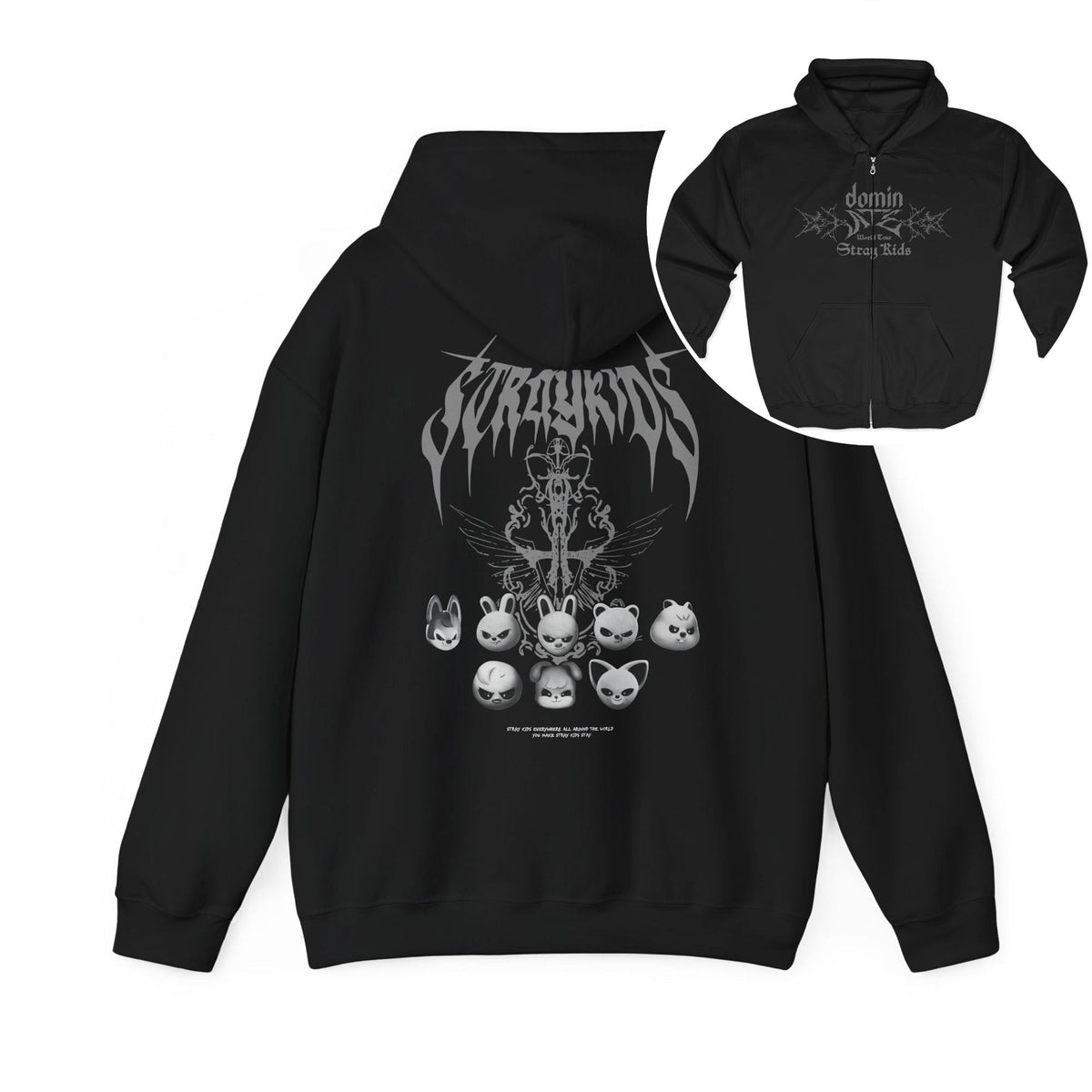 Stray Kids dominATE SKZOO World Tour US 2025 Zip Hoodie Evil Skzoo Shirt Stray Kids Mixtape Dominate Shirt Stray Kids ATE Album Tee Hoodie – Bold Style · Top Pick For Any Outfit