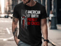 American by Birth Patriot by Choice T Shirt Proud American Graphic Tee USA Patriotic Shirt Vintage Military Gift for Men Women Graphic Tee – Warm & Stylish · Great Gift For Fans