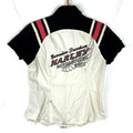 Harley Davidson Motorcycles TShirt Women39s Medium White Full Zip Embroidered Graphic Tee – Easygoing Wear · Great Gift For Fans