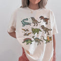 Doodle Dinosaur Tee Shirt with Stars in Comfort Colors Shirt for Dinosaur Lovers of All Ages with Cute Retro Aesthetic Stars 90s Vibe Graphic Tee – Bold Style · Trending Graphic Apparel