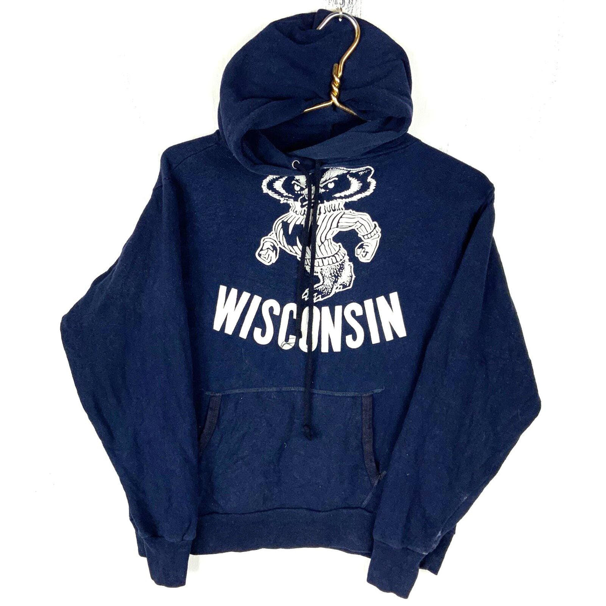 Vintage Wisconsin Badgers Sweatshirt Hoodie Size Small Blue Ncaa 1980s Hoodie – Soft Feel · High-Quality Print