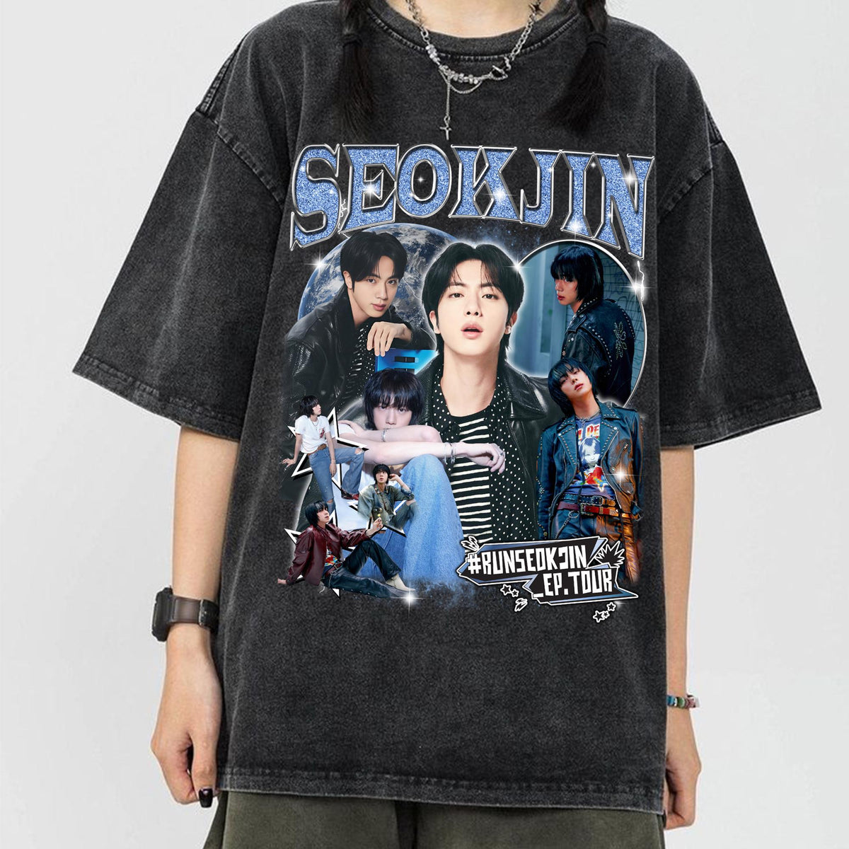 Retro Seokjin MINERAL Wash Tee Run Seokjin Ep Tour 2025 Shirt Jin Don39t Say You Love Me Shirt Jin Happy Shirt Seokjin Super Tuna Tee Graphic Tee – Everyday Comfort · Trending Graphic Apparel
