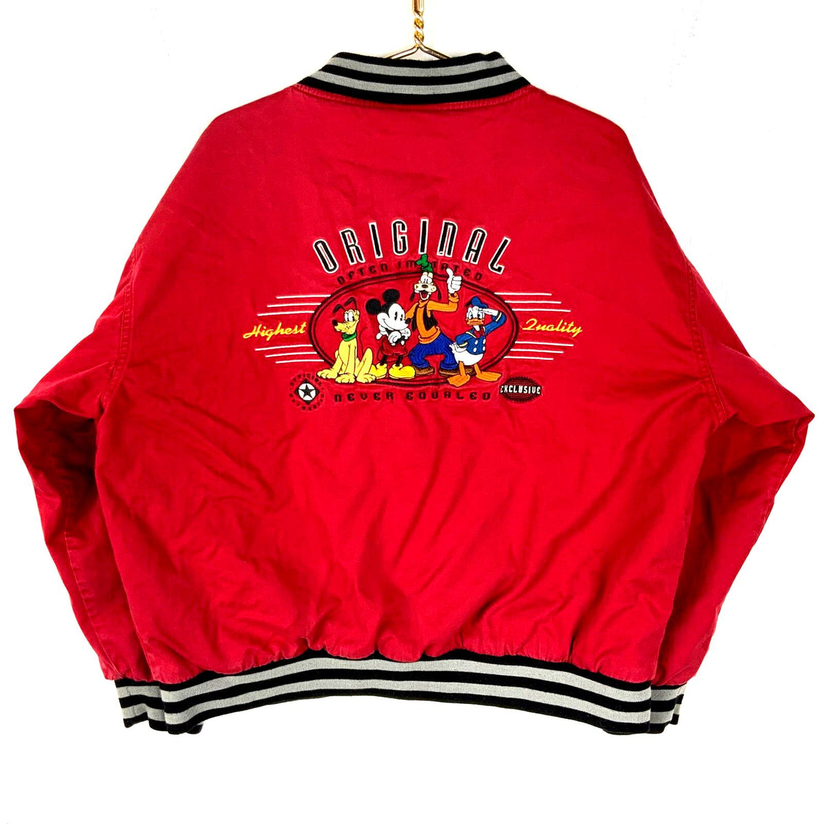 Vintage Mickey Mouse Disney Bomber Jacket XL Red Full Zip 90s Graphic Tee – Soft Feel · Great Gift For Fans