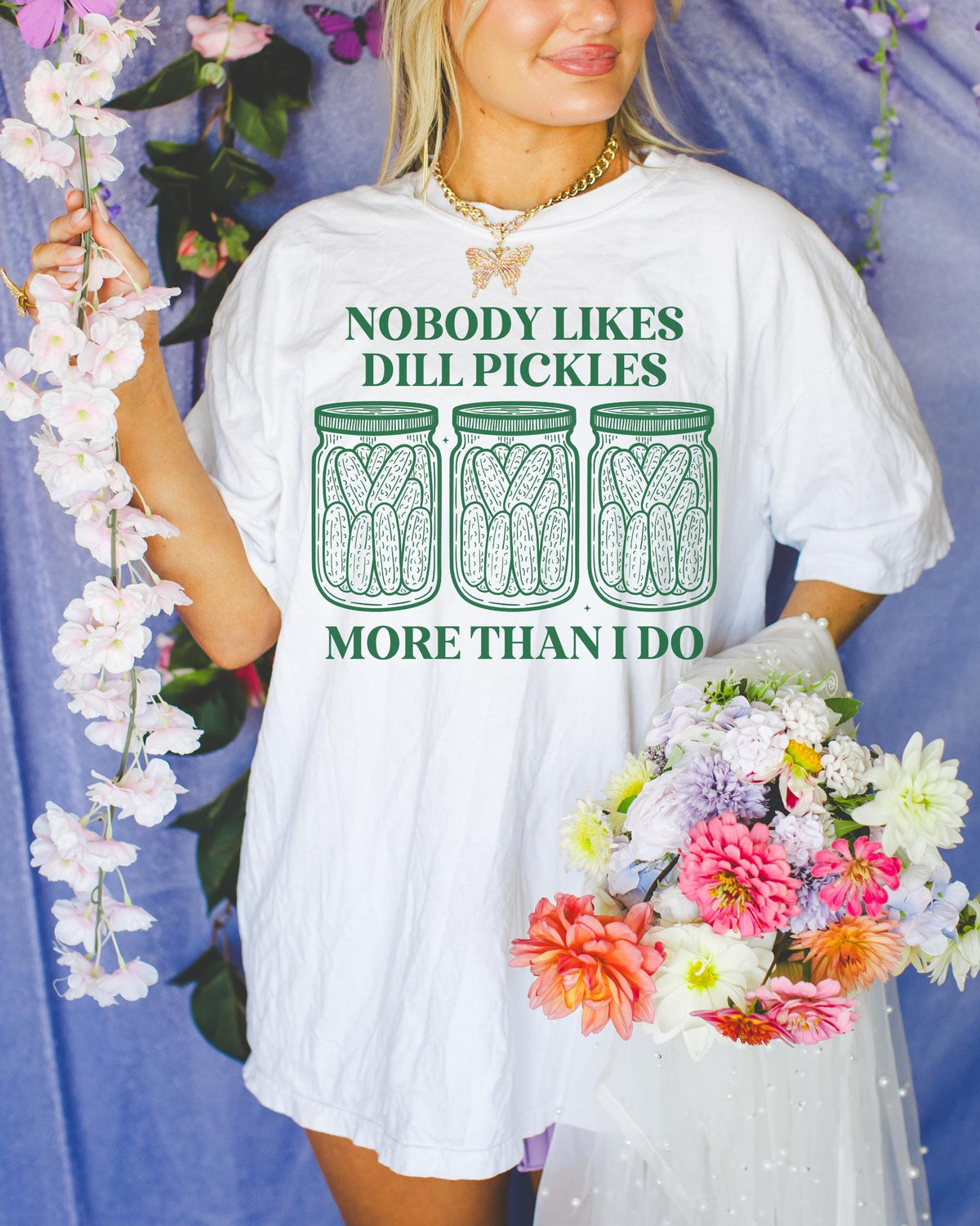 Cute Dill Pickle Tee Shirt in Comfort Colors Funny Saying Pickle Lover Tee for Friend or Sister Who Loves Pickles Silly Unhinged Gift Graphic Tee – Warm & Stylish · High-Quality Print