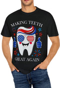 Making Teeth Great Again Patriotic tshirt make Teeth Great Again July 4th Gift for Dental cute Teeth Shirt Patriot freedom 4th shirt Graphic Tee – Soft Feel · Trending Graphic Apparel