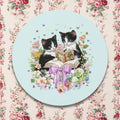 Bookish Cat Lover Sticker Cat Mom Cat Dad Who Loves Reading Cute School Librarian Sticker for Bookworm Who Loves Kittens 90s Throwback Graphic Tee – Cozy Vibes · High-Quality Print