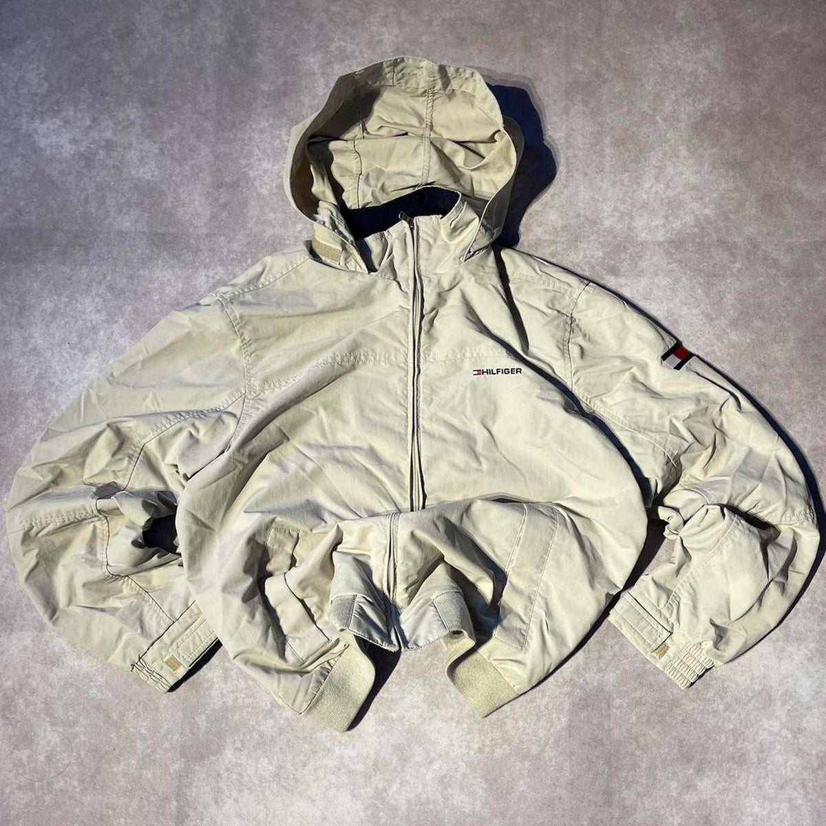 Vintage Tommy Hilfiger Hooded Rain Zip Up Jacket Graphic Tee – Premium Graphic · Must-Have Style