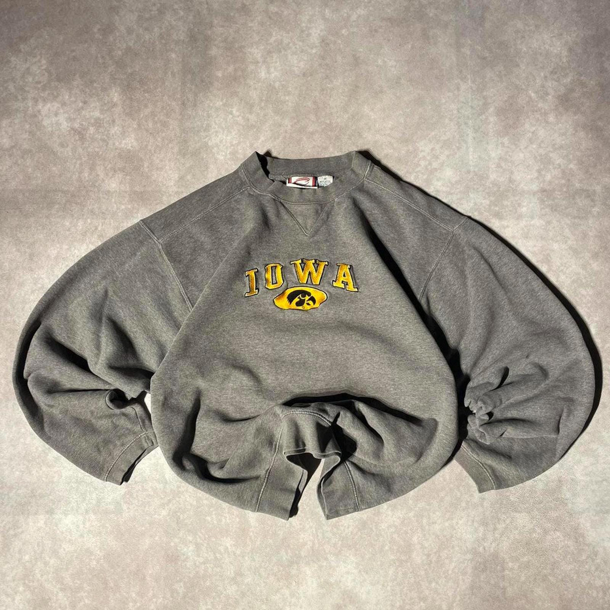 Vintage Iowa Hawks University NCAA grey Embroidered Crewneck Sweater Graphic Tee – Easygoing Wear · Great Gift For Fans