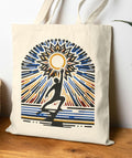 Sunshine Yoga Cotton Canvas Tote Bag Eco friendly Carrier Beach Bag Gift for Yoga Lovers Boho Tote Tote Bag – Warm & Stylish · Trending Graphic Apparel