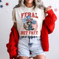 Feral But Free Shirt Retro July 4th Shirt July 4th Tee Independence Day Shirt 4th of July Party TShirt Trendy Usa Celebration Shirt Graphic Tee – Soft Feel · Great Gift For Fans