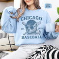 Retro Chicago Baseball Sweatshirt Vintage Chicago Cubs Crewneck Baseball Fan Jumper Classic Cub Pullover Baseball Team Sweatshirt – Easygoing Wear · Perfect For Daily Wear