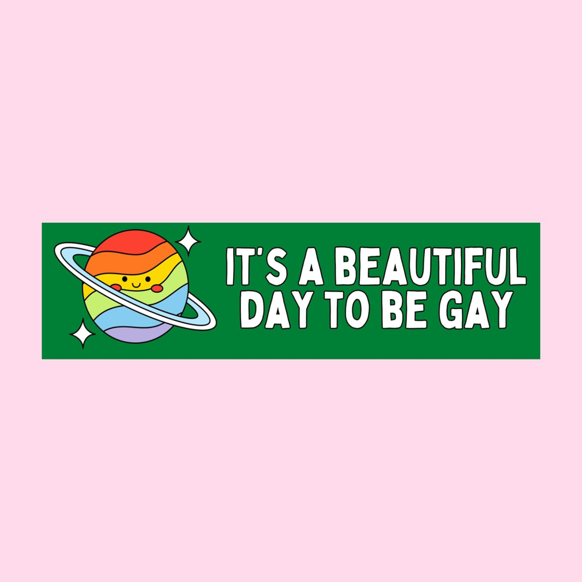 Cute Equal Rights Sticker with Rainbow It39s a Beautiful Day to be Gay Funny Saying LGBTQ Sticker for Pride Month Lesbian or Gay Sticker Graphic Tee – Soft Feel · Top Pick For Any Outfit
