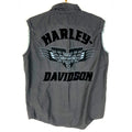 Harley Davidson Motorcycles Work Shirt Medium Gray Button Up Vest Graphic Tee – Bold Style · Trending Graphic Apparel