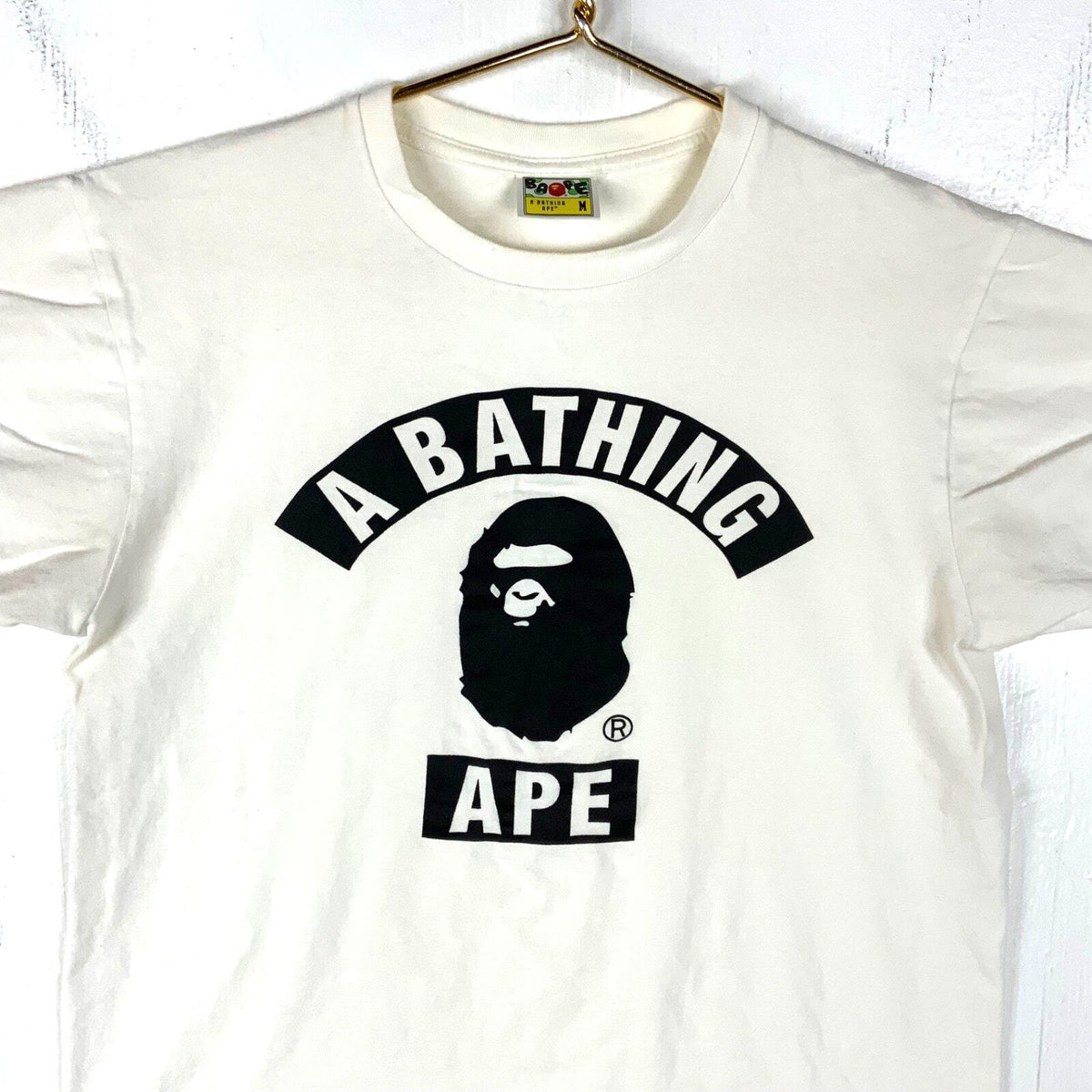 Vintage Bape TShirt Medium White Single Stitch Big Logo A Bathing Ape Y2K Graphic Tee – Bold Style · Great Gift For Fans