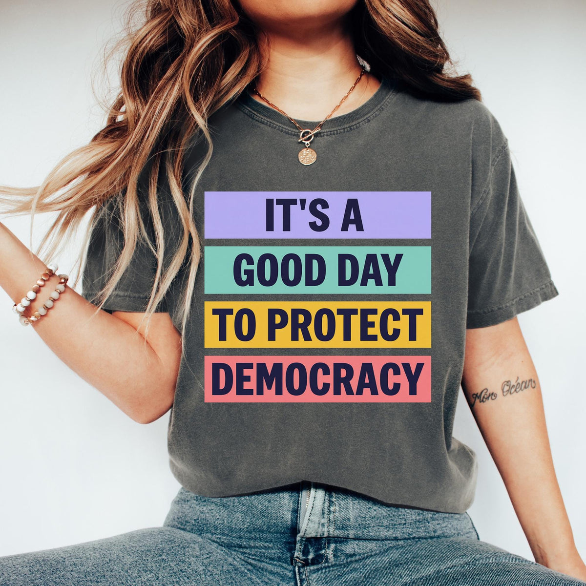 Comfort Colors It39s a Good Day to Protect Democracy Anti Trump Anti Trump Shirt Anti Maga Shirt Liberal Shirt Democrat Shirt Graphic Tee – Soft Feel · Trending Graphic Apparel