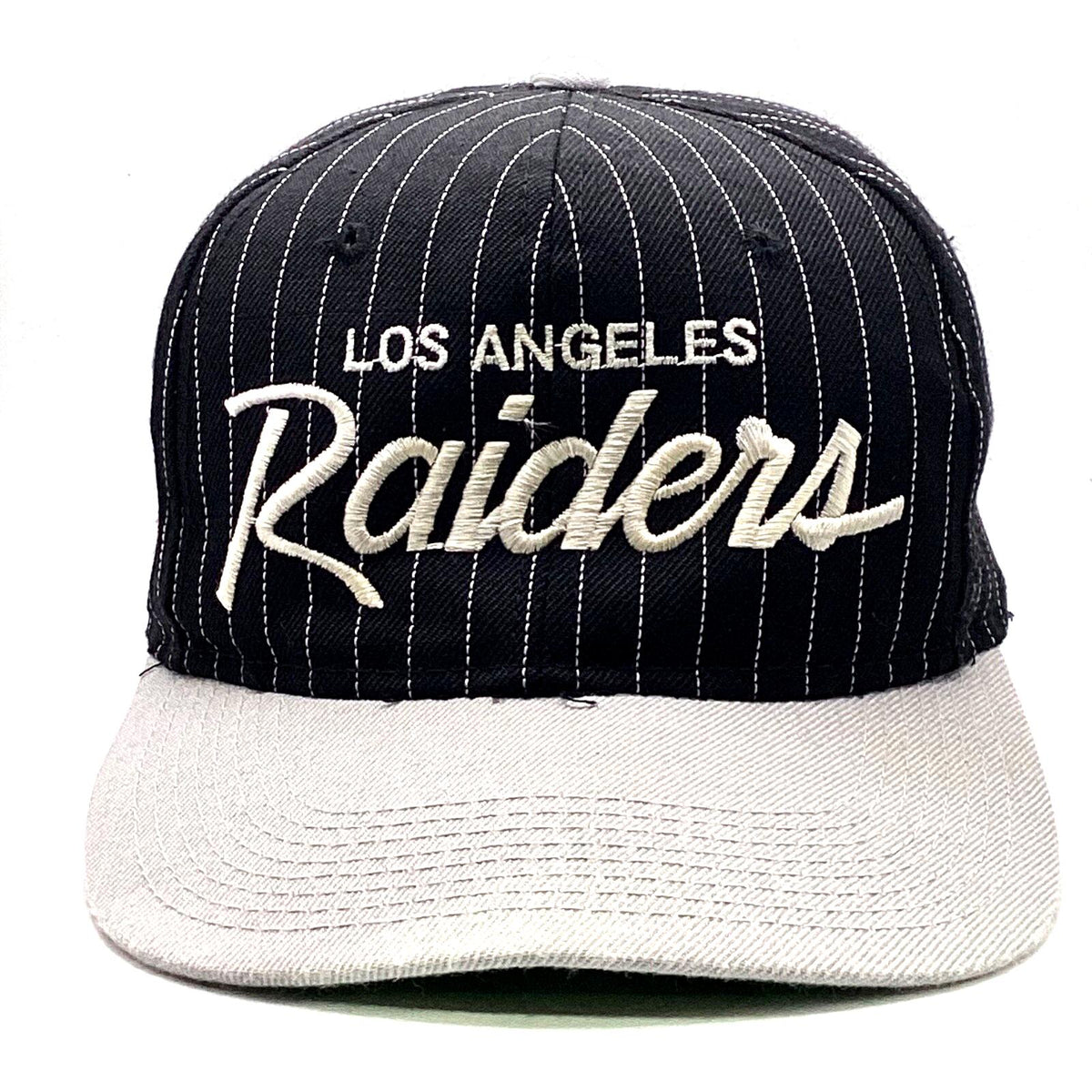 Vintage Los Angeles Raiders Sports Specialties Pinstripe Script SnapBack Hat Nfl Graphic Tee – Feel-Good Design · Must-Have Style