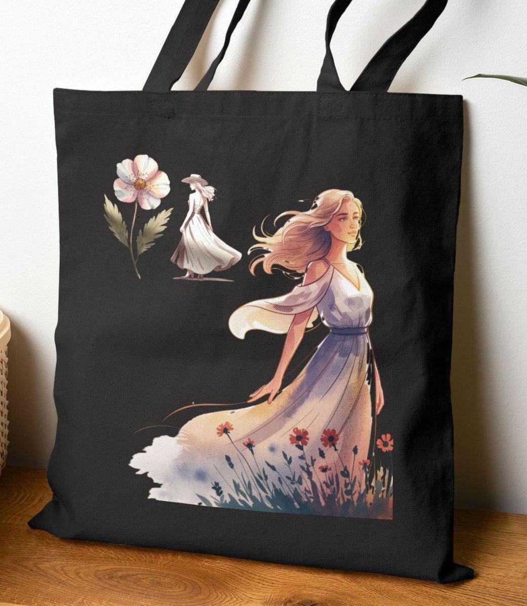 Wildflower Country Girl Tote Bag Cotton Canvas Floral Tote Farmer39s Market Bag Nature Lover Gift Boho Chic Shoulder Bag Tote Bag – Warm & Stylish · Great Gift For Fans