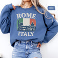 Vintage Rome Italy Sweatshirt Travel Crewneck Jumper Unisex Pullover Italian Tourist Apparel Historical City Graphic gift Italy Flag Sweatshirt – Bold Style · Perfect For Daily Wear