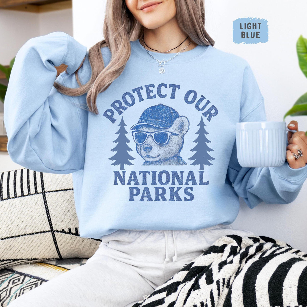 Retro Protect our National Parks Sweatshirt Vintage Outdoor Adventure Jumper Nature Lover Gift Hiking Camping Shirt Unisex Resist Sweat Sweatshirt – Everyday Comfort · Must-Have Style