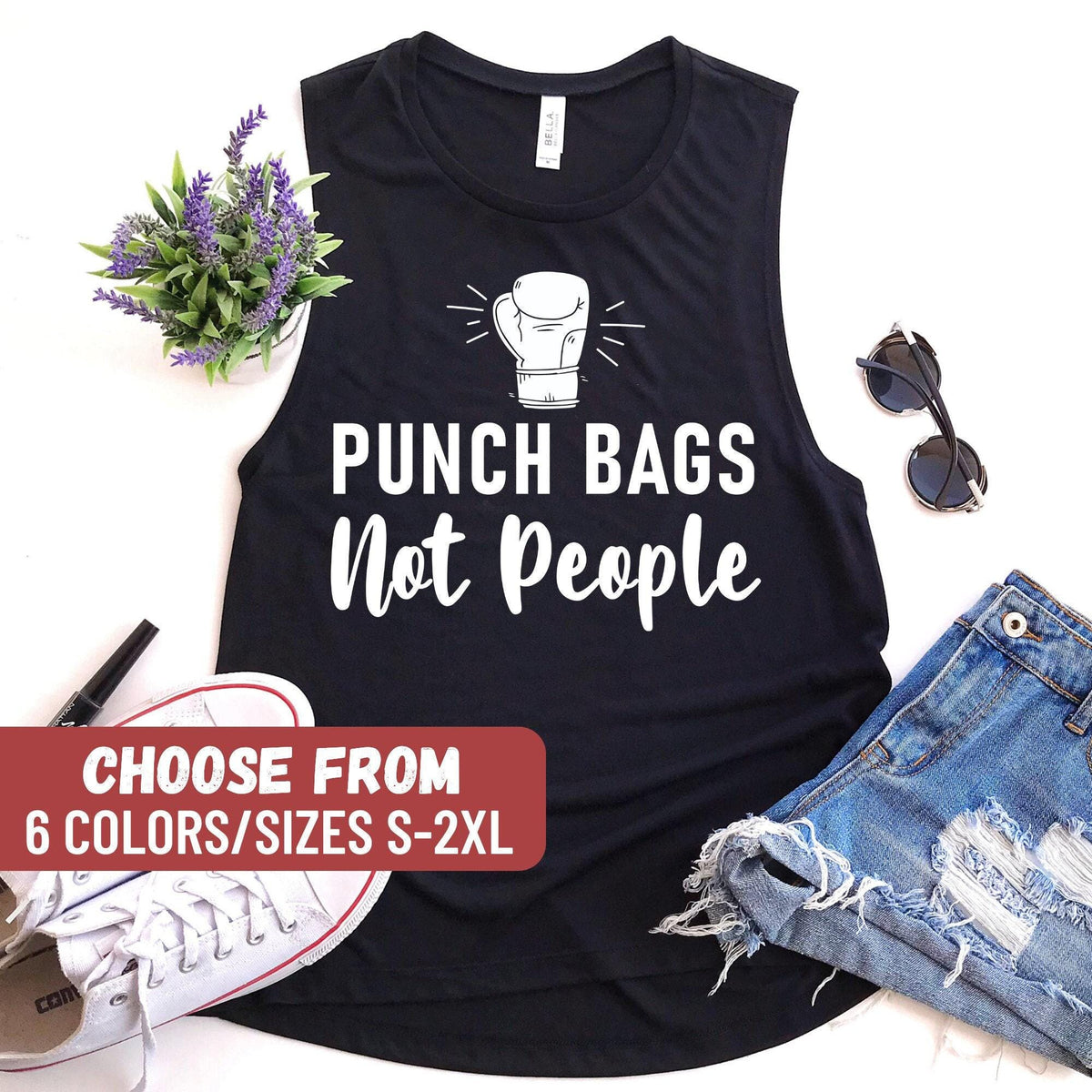 Womens Boxing Tank Funny Workout Tank Womens Workout Tank Gym Apparel Fitness Tank Top Boxing Tank Top Boxing Shirt Boxing Gift Tank Top – Everyday Comfort · Great Gift For Fans