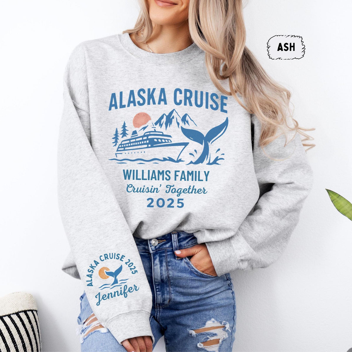 Alaska Cruise 2025 Sweatshirt Custom Unisex Jumper Crew Neck Pullover Personalized Vacation Top Travel Souvenir Apparel Sweatshirt – Premium Graphic · Top Pick For Any Outfit