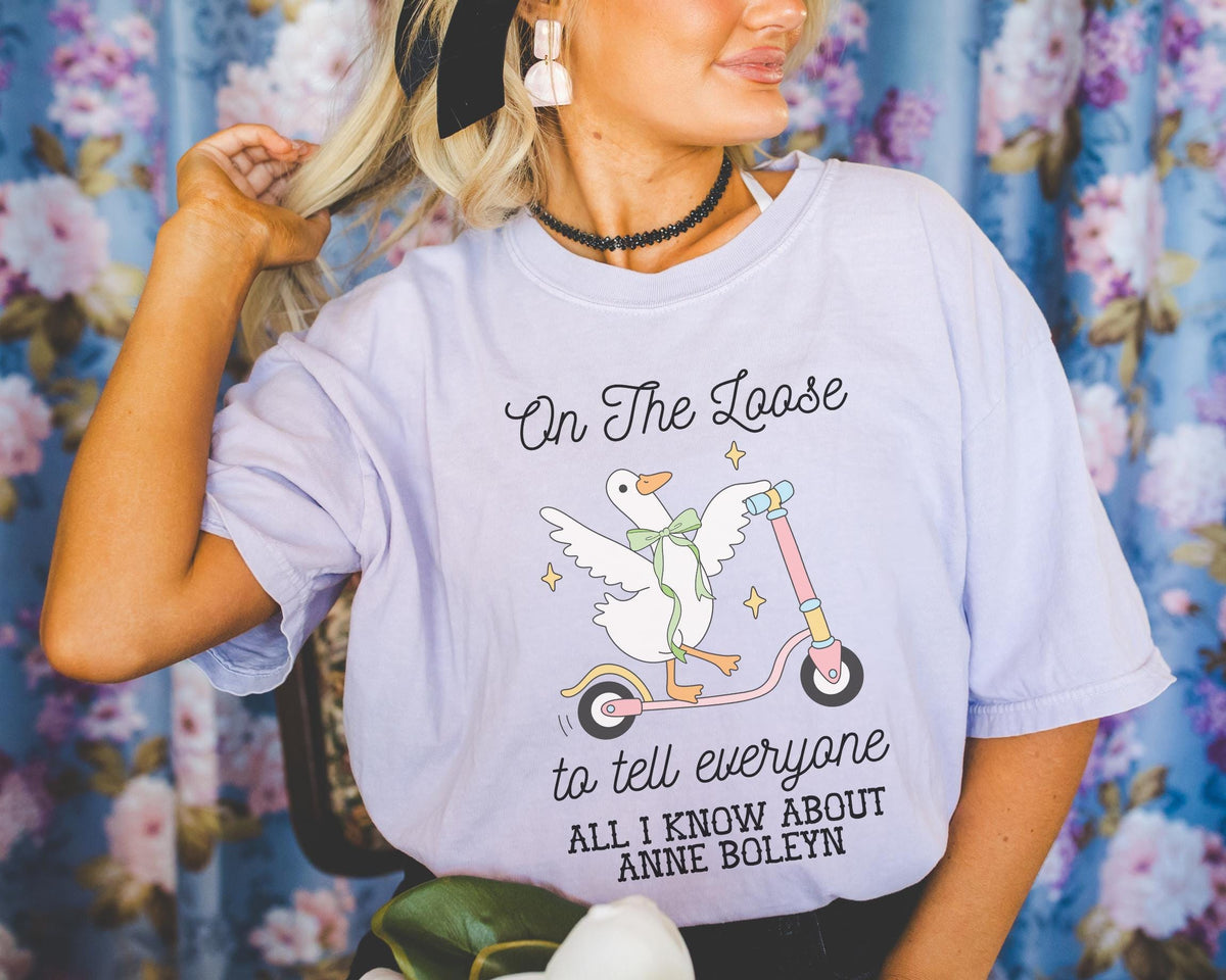 Anne Boleyn Tudor History Tee Shirt for Animal Lover Silly Goose 90s Aesthetic TShirt History Professor Famous Queens English History Graphic Tee – Warm & Stylish · Top Pick For Any Outfit