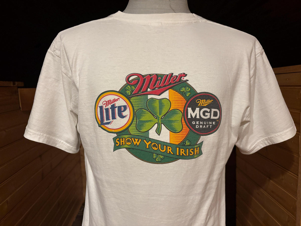 Vintage 90s Miller Beer Miller Lite Show Your Irish Alcohol Tshirt L Graphic Tee – Warm & Stylish · Must-Have Style