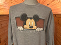 Vintage 90s Walt Disney Mickey Mouse Peaking Crewneck Sweatshirt XL Sweatshirt – Bold Style · Great Gift For Fans